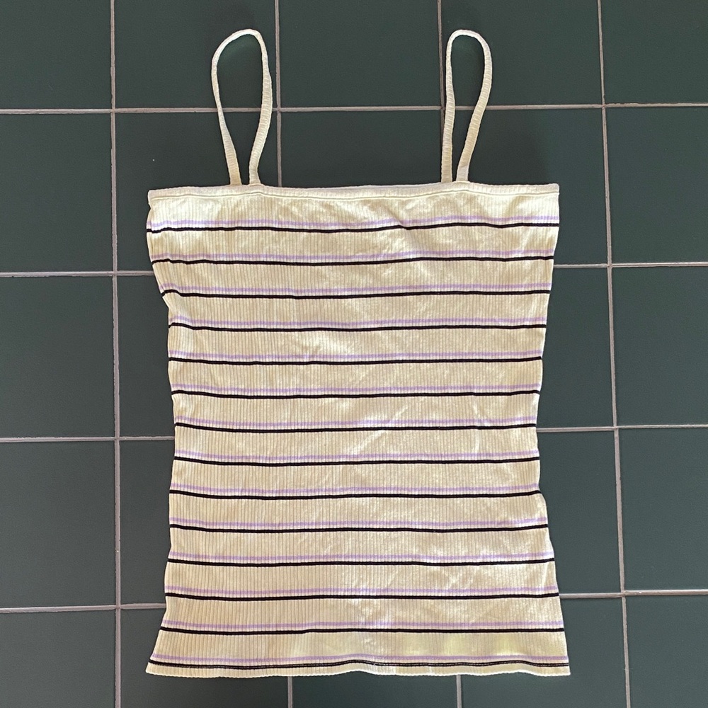 Wrangler Ribbed Pastel Yellow Tank Top